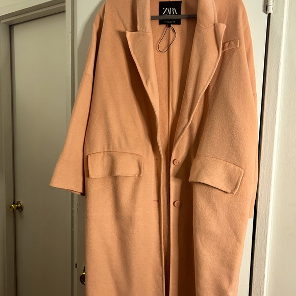 Zara oversized tangerine coat - Picture 3 of 3